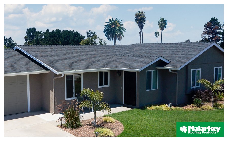 Malarkey Highlander shingles in Black Oak — manufacturer product photo