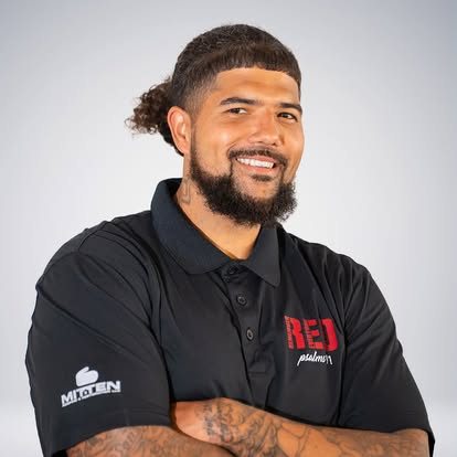 Mitten representative in a branded polo